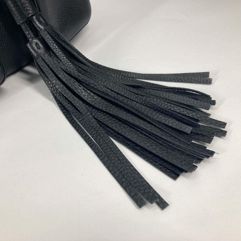GUCCI Black Leather Bamboo Backpack - Picture 9 of 16